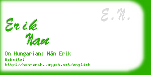 erik nan business card